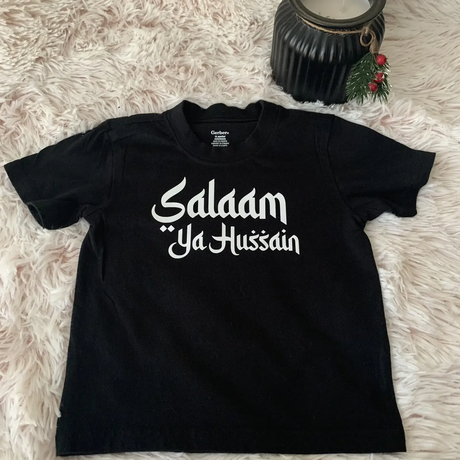 Salaam ya Hussain tee shirt panjatan Muharram Islamic gift vintage Washed Breathable Slightly Top For Everyday Wear fashion