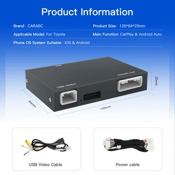 適用於豐田 CHR、卡羅拉、凱美瑞、Auris、普銳斯、RAV4、Avensis、漢蘭達、Touch2、Entune 2.0 的全新無線 CarPlay Android Auto 解碼器 7 最佳銷售 耳雜交種 - №4