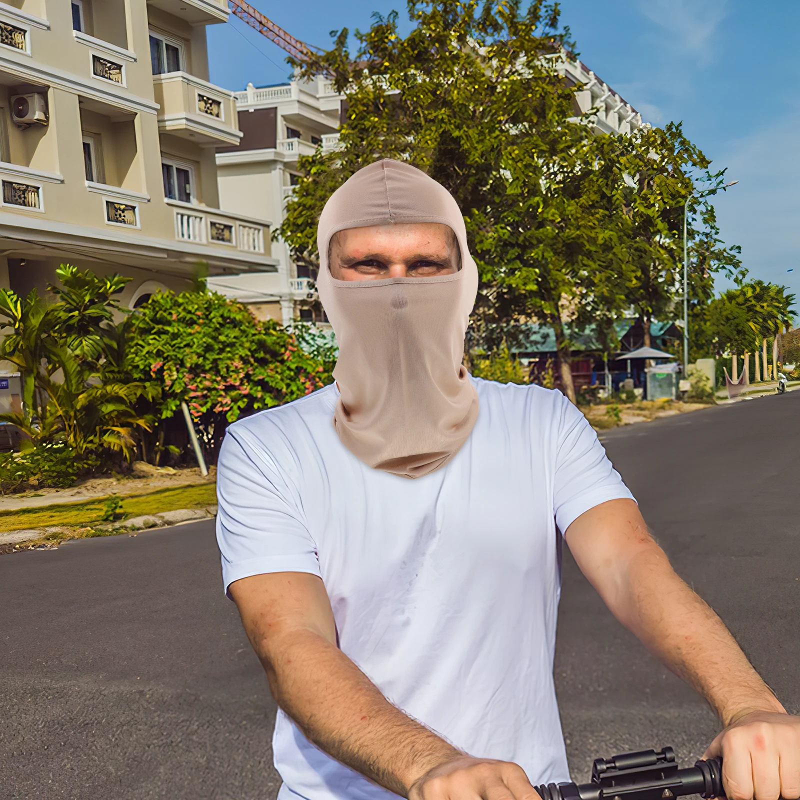 

Sun Protection Headgear Breathable Mesh Balaclava Cycling Lightweight Motorbike Hat Hoodie Face for Men Neck Warmer