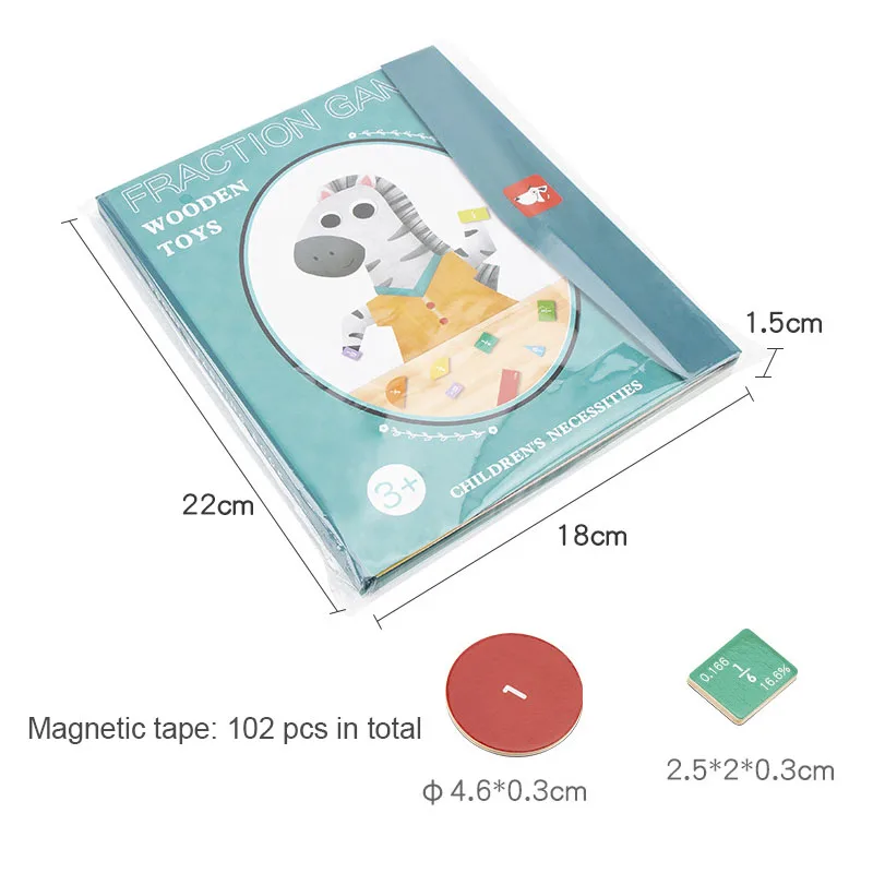 분수 학습 수학 나무 분수 학습 장난감 어린이용, 산술 학습 교육 완구, 교육 보조