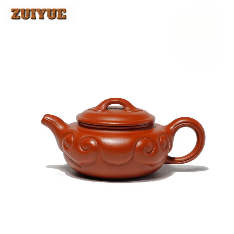 

320ml Elegant Yixing Purple Clay Teapots Handmade Ruyi Xishi Pot Raw Ore Zhu Mud Kettle With Strainer Zisha Tea Set Cafes Craft