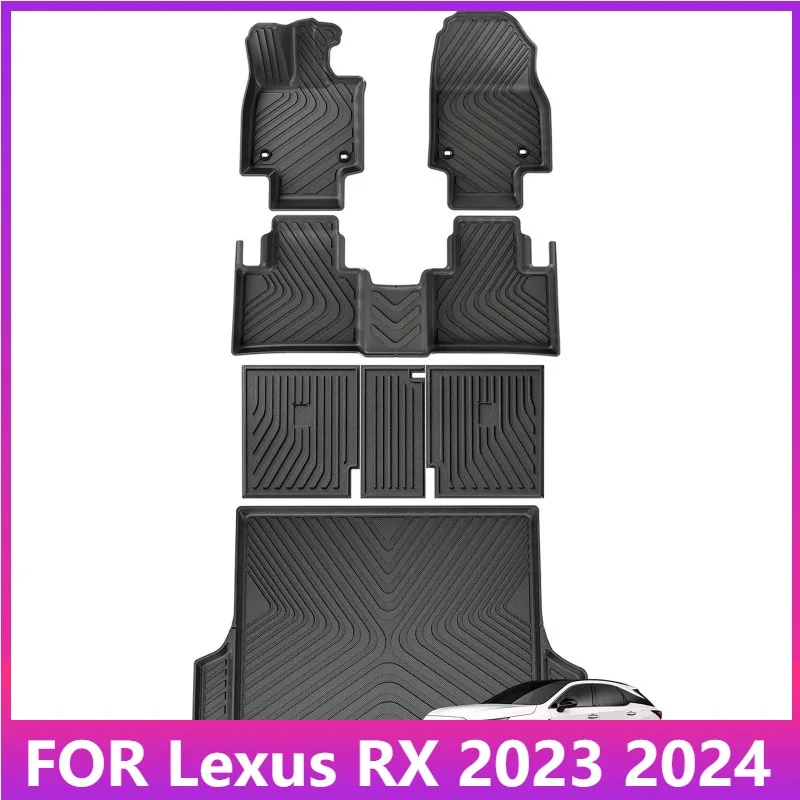 

Коврики для Lexus RX350 RX300 2023 2024 TPE 3D автомобильные коврики грузовой вкладыш багажник/накладка на спинку водонепроницаемый левый руль