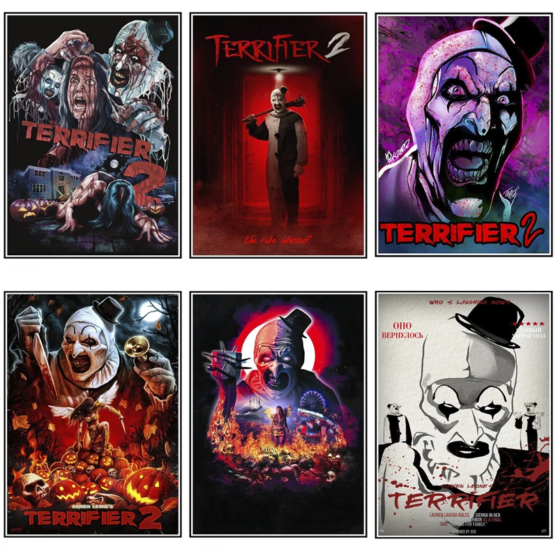 

Terrifier 2 Movie Print Art Canvas Poster For Living Room Decor Home Wall Picture