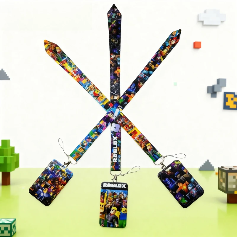 لعبة جديدة ROBLOX سلسلة الكرتون الهاتف المحمول الحبل بطاقة حافلة بطاقات مكافحة فقدان هارد شل بطاقات الحبل صديق هدايا عيد الميلاد #4