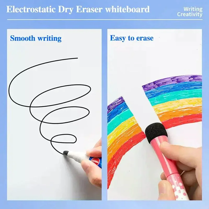 Electrostatic Whiteboard Sticker Removable Reusable Teaching Graffiti Drawing Board Household PP Erasable Whiteboard