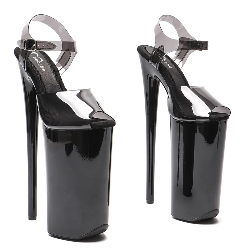 Leecabe  26CM/10inches TPU Upper Small open toe  Trendy fashion High Heel platform stripper heel sandals Pole Dance shoes