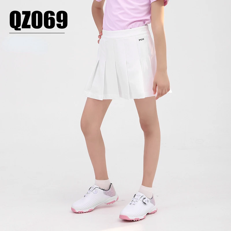 Saia de golfe Pgm para meninas, badminton, tênis de mesa, cintura alta, plissado, roupas esportivas, qz069