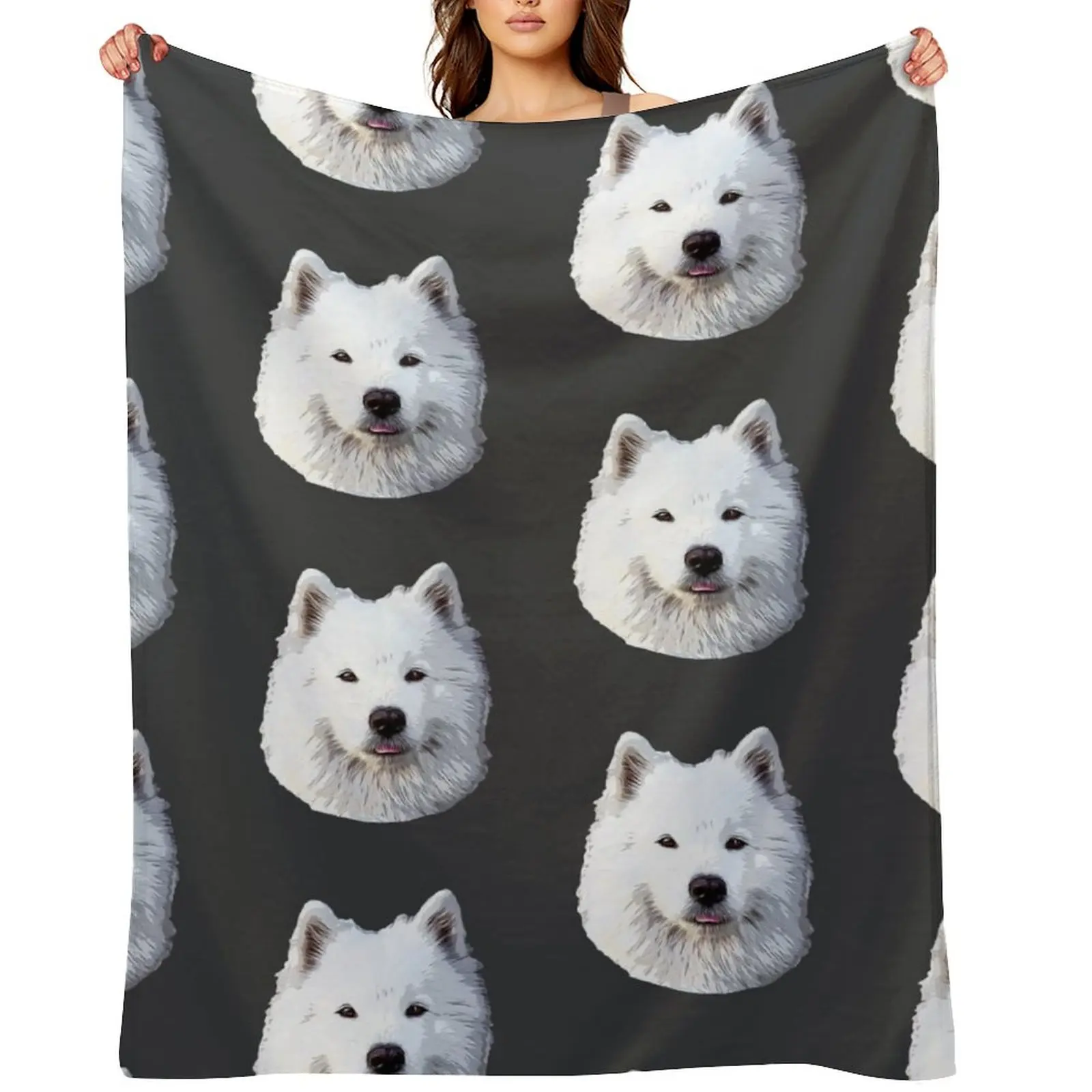 

Samoyed- Stunning Dog! Throw Blanket Heavy Polar Furry Blankets For Bed Blankets