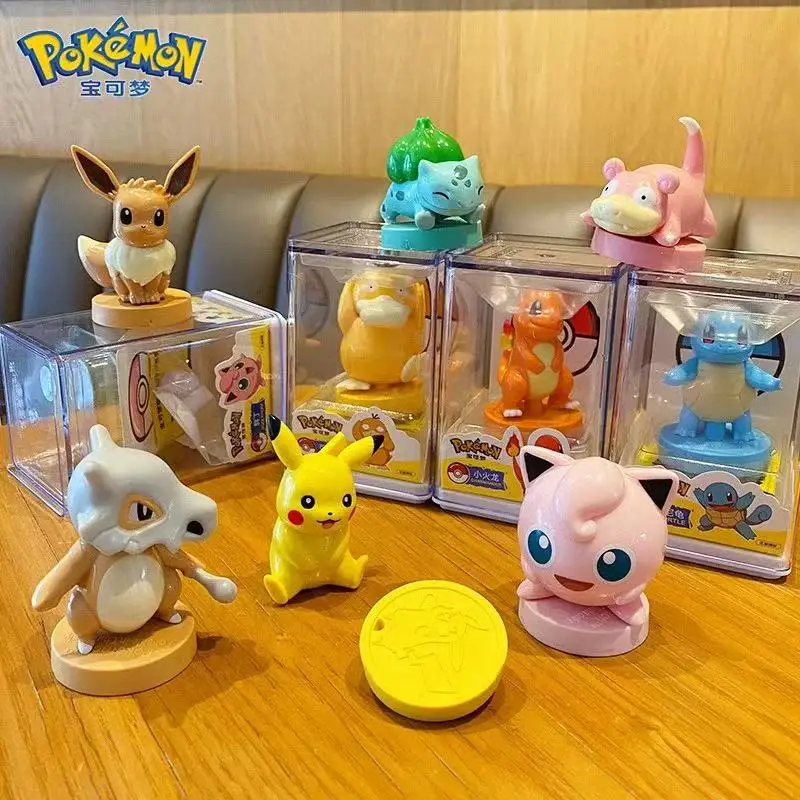 Cute Pokemon Pocket Monster Figure Transparent Display Box Desktop Decoration Children Fans Surprise Birthday Gift
