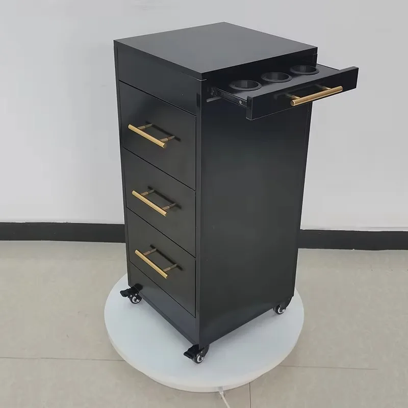 Barber Shop Hair Salon  Mobile Cabinet Trolley with Drawer Type Mirror Storage Station