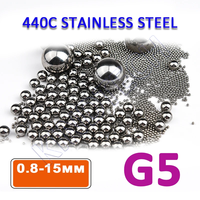 0.8mm~15mm G5 Grade 440C Stainless Steel Balls High Precision High Toughness Solid Smooth Bearing Steel Ball Bead