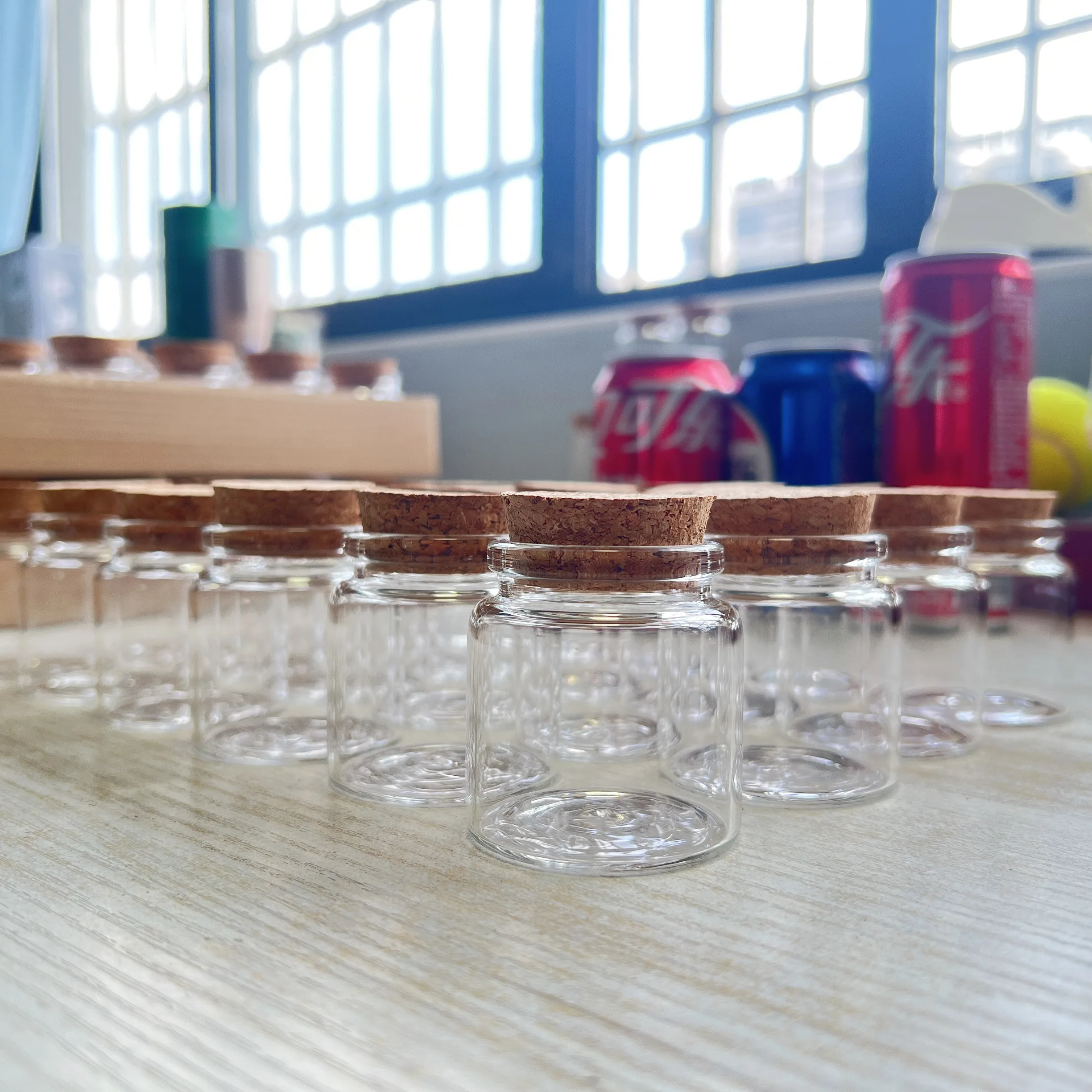 6/12/24 PCS 50ml Clear Glass Bottles 33×47×50mm Transparent Mini Glass Jars Spice Seeds Storage DIY Crafts Candy Decor Vials
