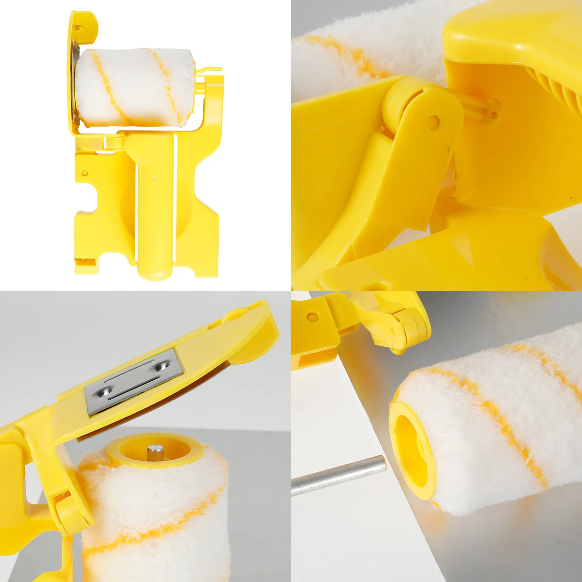 Paint Edger Roller Brush Hand-held Clean-Cut Paint Edger Roller Brush Portable Paint Edger Tool w/ Roller And Brush for Ceiling