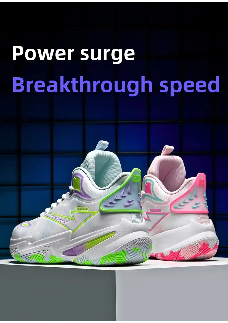 أحذية كرة السلة الشبكية القابلة للتنفس للرجال والنساء على طراز الزوجين أحذية رياضية مضادة للانزلاق ومقاومة للاهتراء وممتصة للصدمات