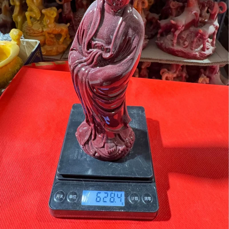 Wholesale Antique Cinnabar Guanyin Statue Ornaments Purple Gold Sand Royal Dragon Guanyin Home Office Buddha Statue Crafts Ornam