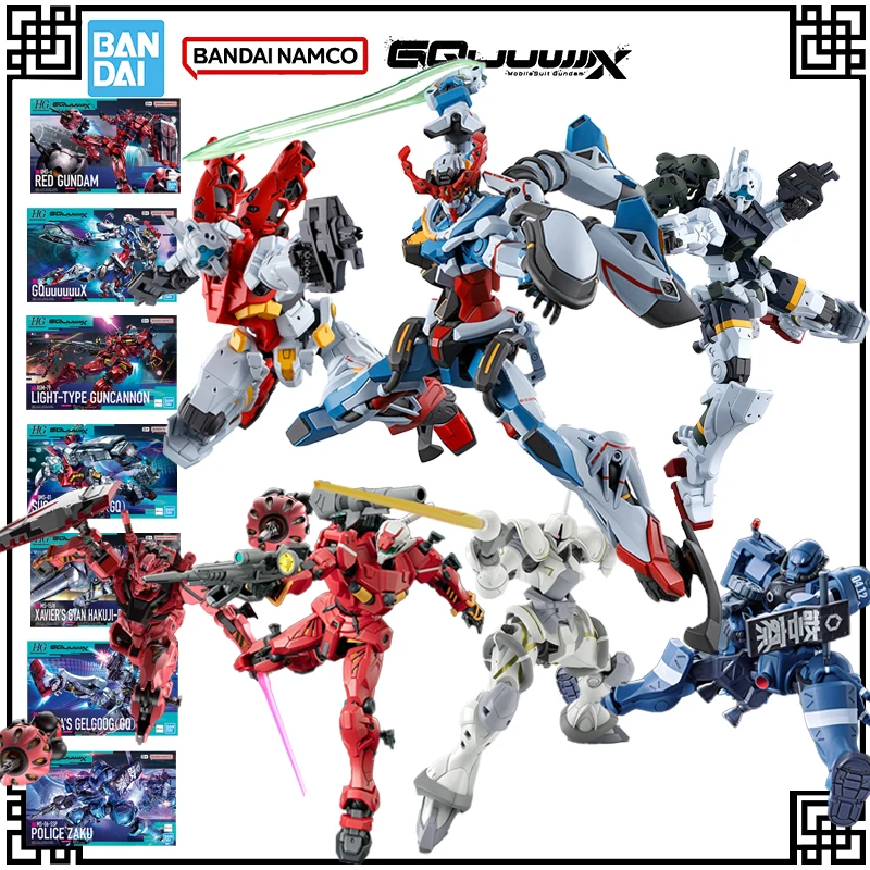

В наличии Оригинальный Bandai Gundam Model Kit HG GQuuuuuuX POLICE ZAKU SUGAIS GELGOOG RED BOCATAS GELGOOG Фигурки игрушки