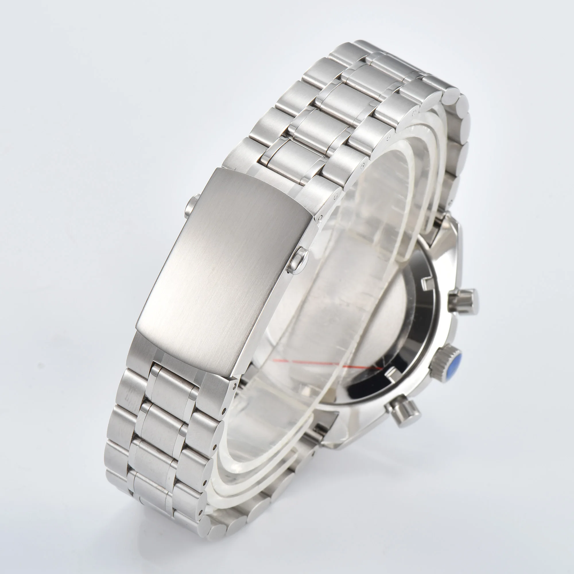 Stainless steel Men's wrist watch Sapphire glass waterproof Quartz watch VK63 movement 41mm Moon Design speed chronograph watch