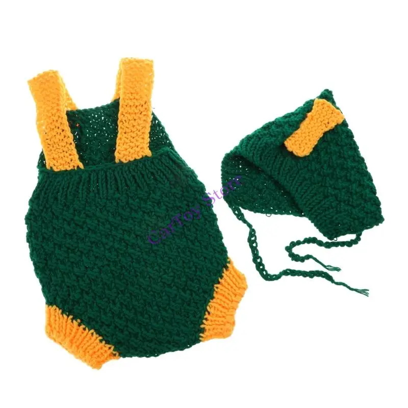 

634F Фотография новорожденных, позирующие для подразделения Beanie Hat & Dinosaur Pants аксессуары PhotoStudio