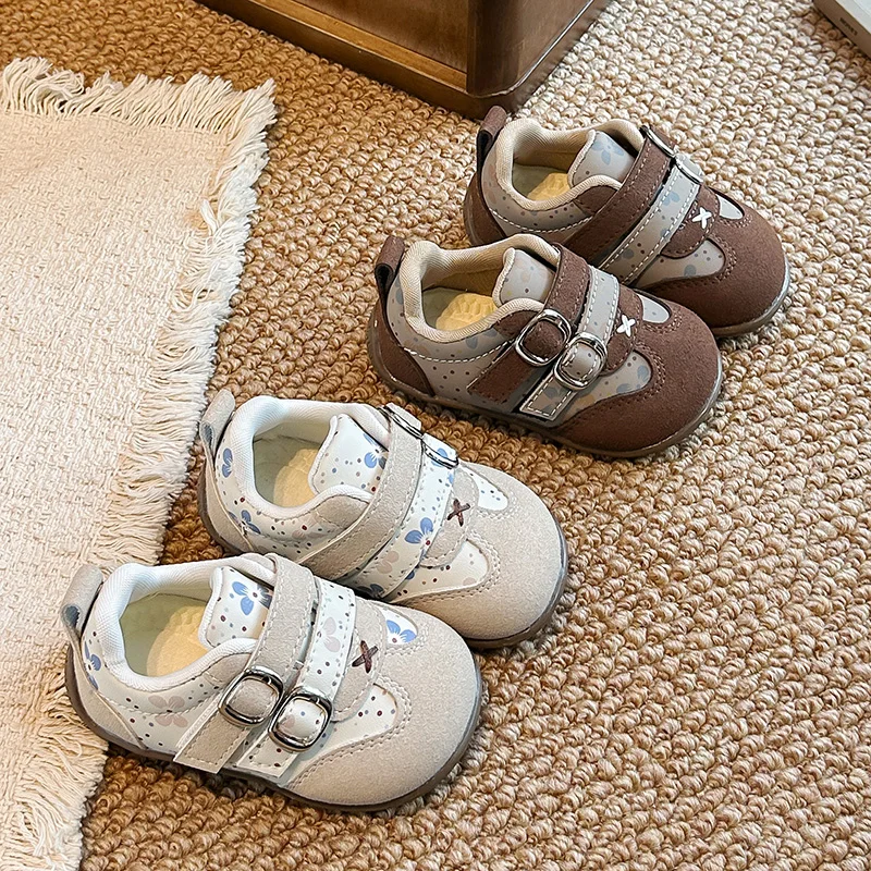 Baby Girls Casual Shoes Spring Autumn Children Shoes Comfortable Infant Newborn Non Slip Soft Sole Toddler Kids Floral Shoes