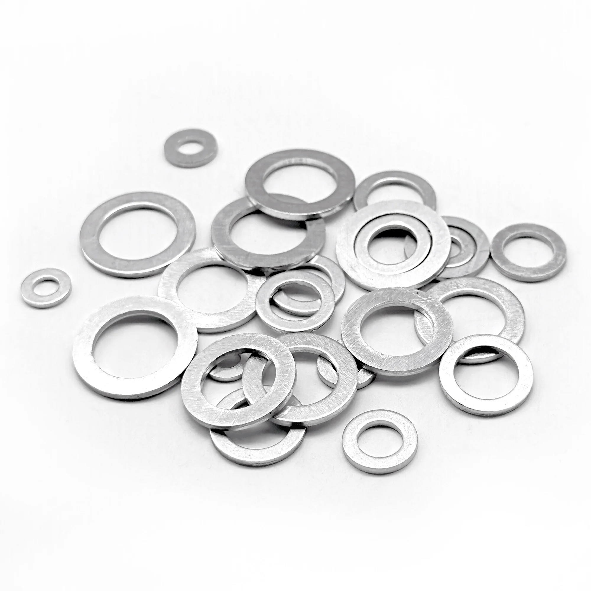 

100/50/30PCS Aluminum Flat Washer M5 M6 M8 M10 M12 M14 M16 Ring Gasket Rings Seal Plain Spacer Washers Fastener