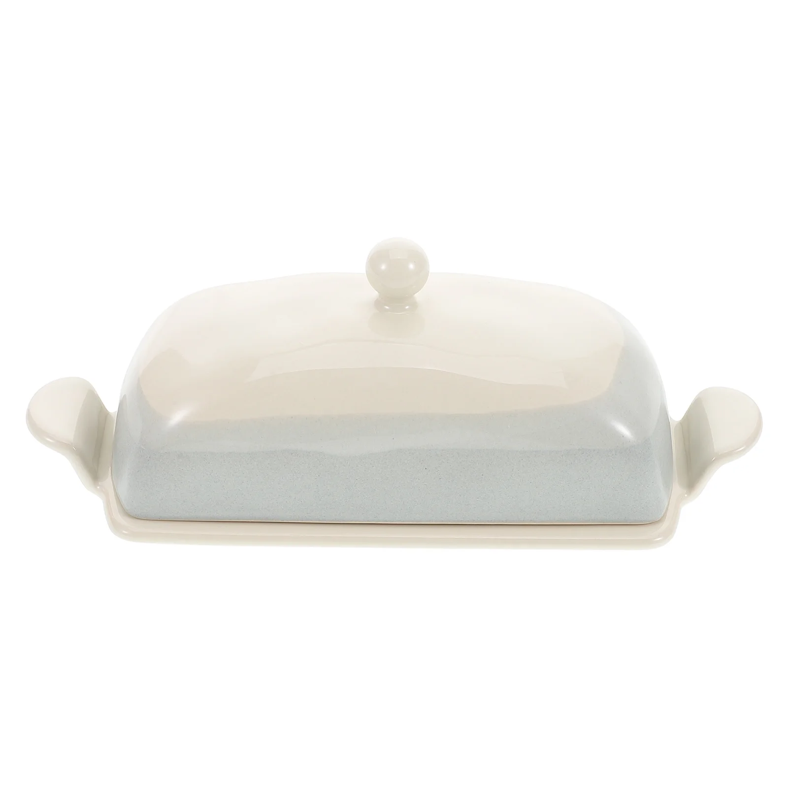 

Ceramic Butter Tray Lid Exquisite Kitchen Condiment Holder Restaurant Dessert Shop Gift Practical Design