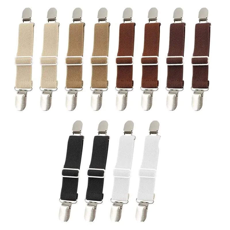 M11K - Tiras para zapatos, 6 pares, elásticas, ajustables, color marrón, tiras para el talón de sandalias, cintas para el tobillo que evitan que se deslicen, para zuecos, alpargatas y plantillas de corcho.