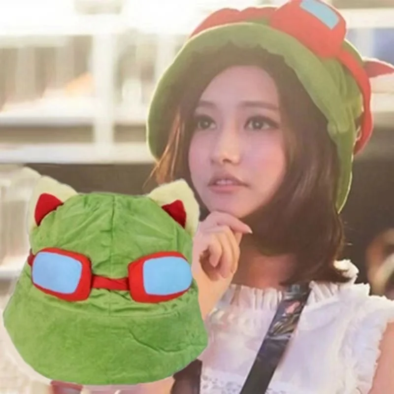 Hot sale kawaii Swift Scout Timor Teemo's Hat Men Women LOL Merchandise side  Cosplay Party Warm Hat Army Green Cap