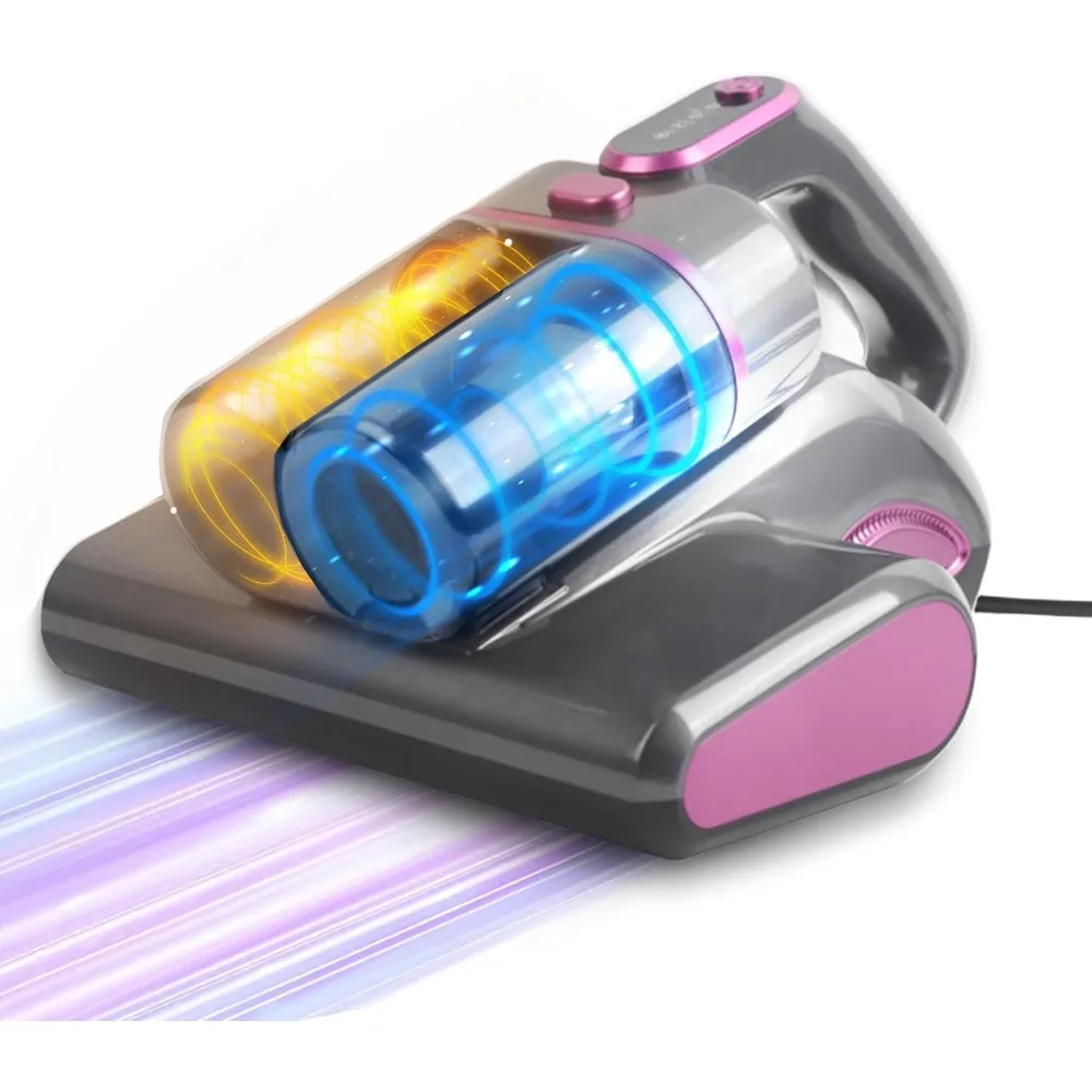

Mattress Bed Vacuum Cleaner 16Kpa Strong Suction, 20ft Corded Couch Cleaner with 253.7nm UV-C Light,Ultrasonic, Deep Cleaning Ha