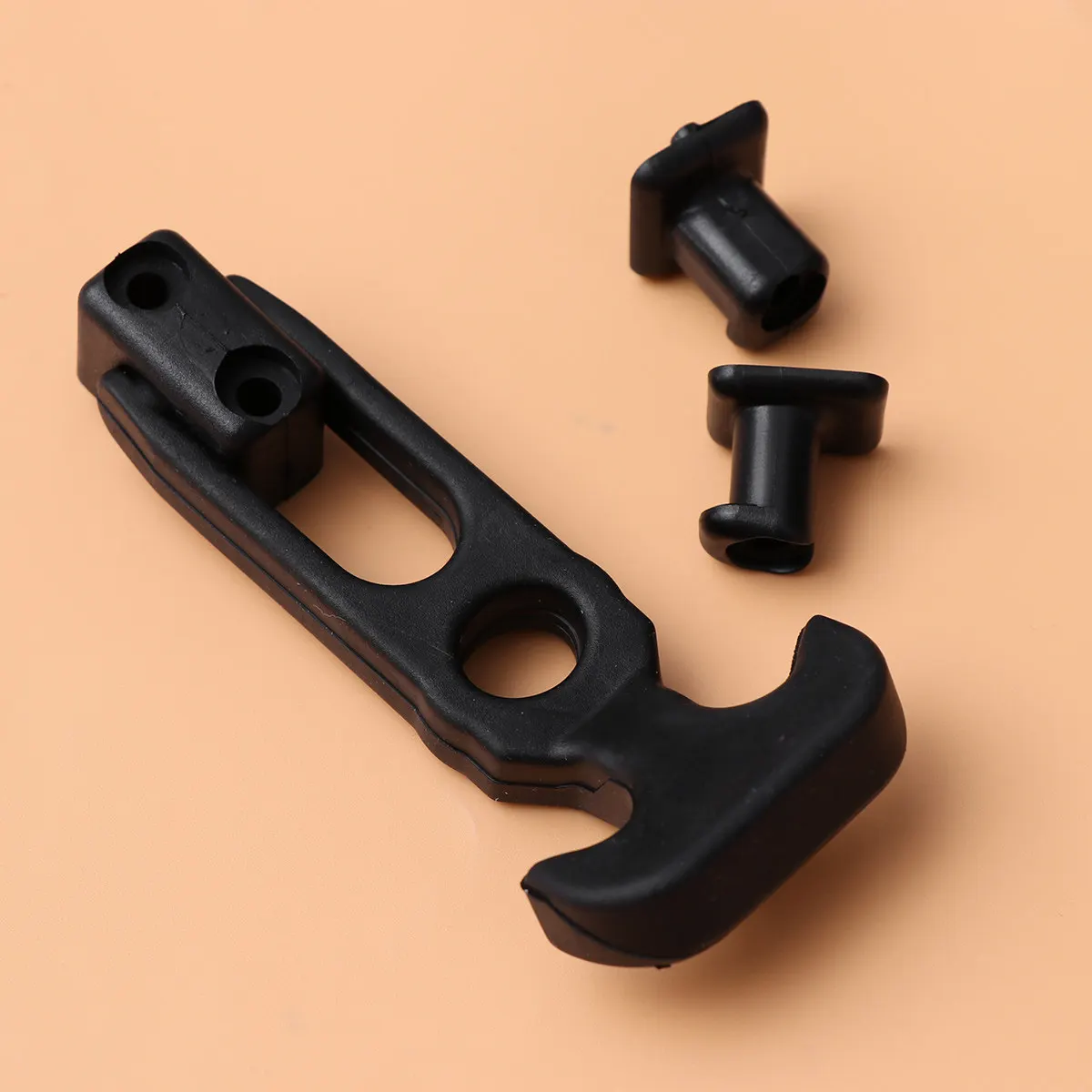 2Pcs Stainless Steel Car Tail Box Buckle Coat Strong Hood Lock Rear Tail Box Retractor Bumper Trim Lock Universal