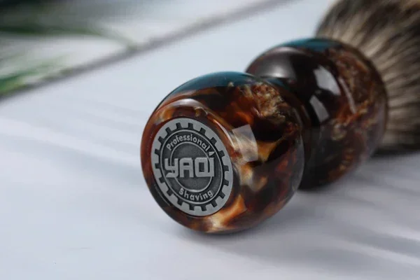 Herren 2026 Nassrasierpinsel YAQI Caramel 26MM Zweiband-Haar-Rasierpinsel – Detail 6
