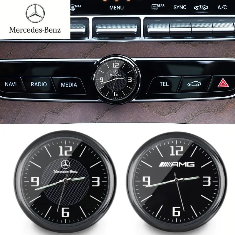 

The desk clock of car-mounted clock instrument for decoration of electronic clock quartz watch in Mercedes-Benz interior