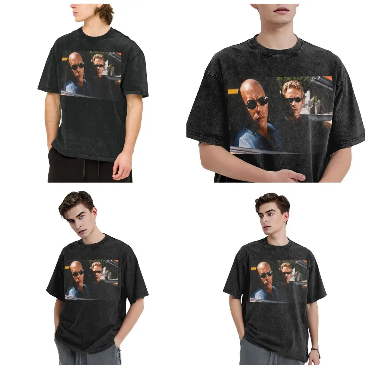 The Fast And The Furious Classic Hip Hop Short Sleeve T-Shirts Washed Tops Tees Streetwear T Shirt Oversized for Men Women - view 2