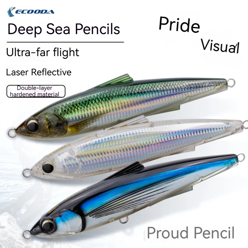 Hot-Selling Ecooda Deep-Sea Casting Large Pencil 220f Floating Bait Fishing Boat Fishing Freshwater Slow-Sinking Tuna Bait