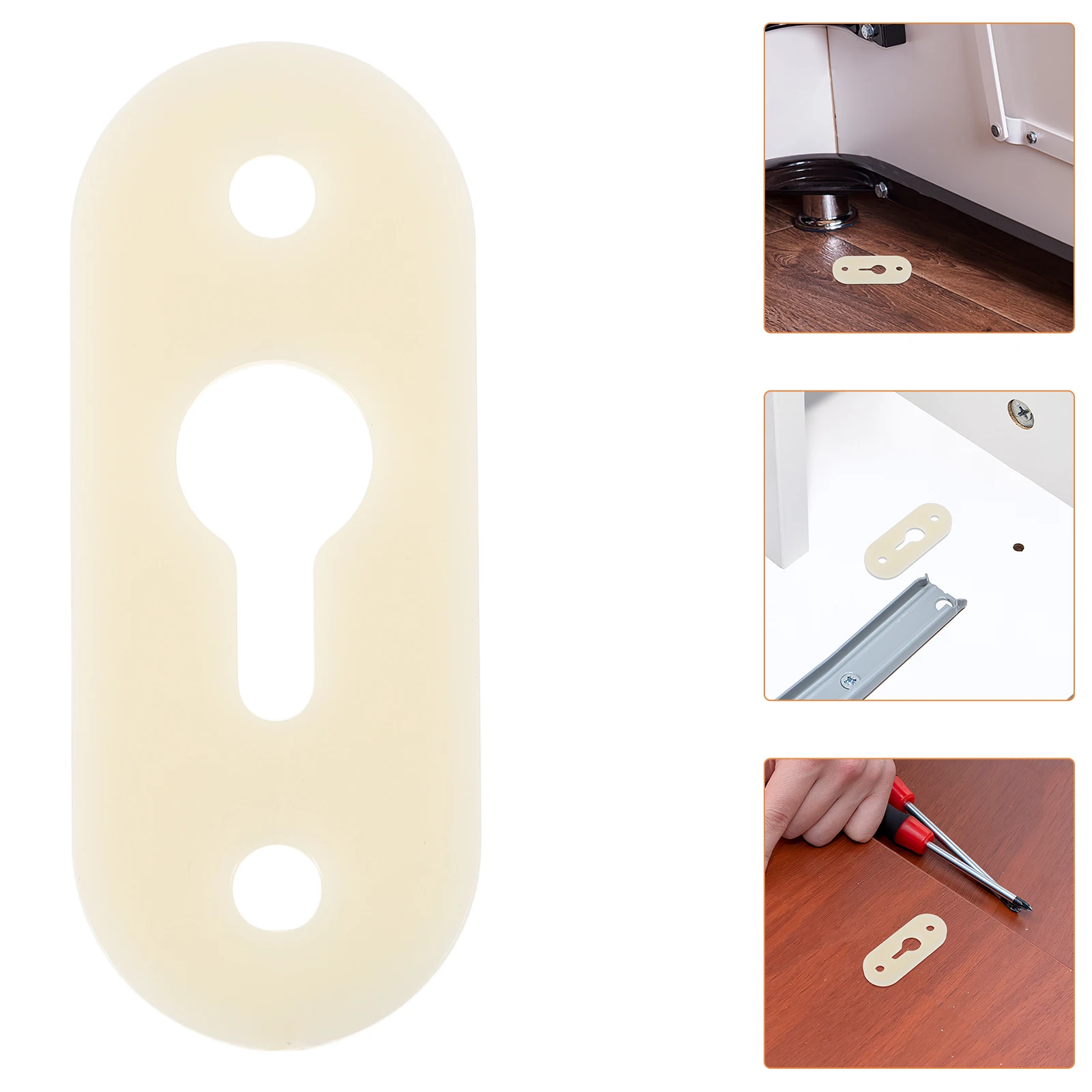

10Pcs Keyhole Plastic Hanging Brackets Thickened Shelf Support for Cabinets Mirror Frames Picture Hanging Hardware