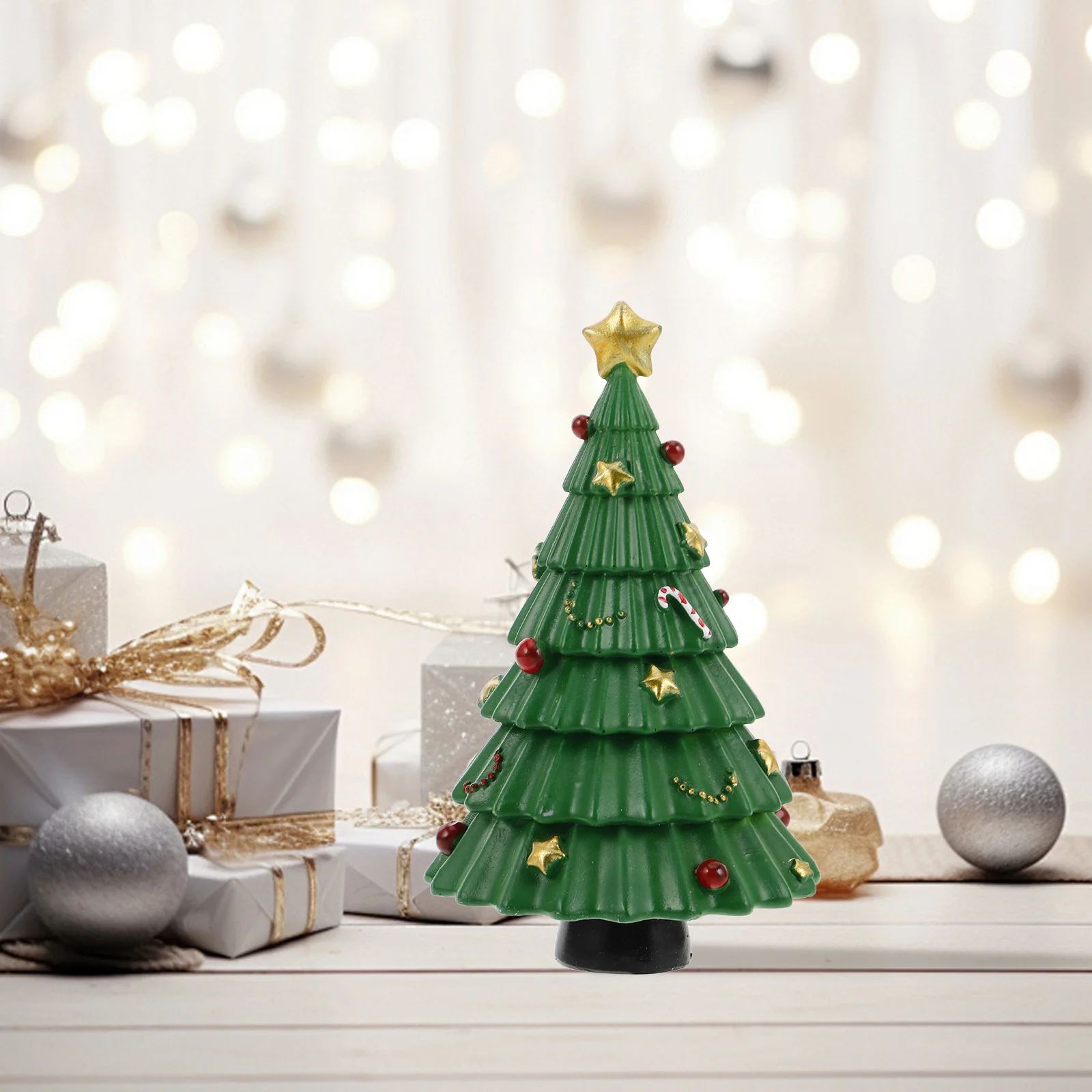 

Mini Christmas Tree Decor Realistic Snow-Covered Winter Trees Indoor Tabletop Centerpiece Holiday Scene Decorations Small