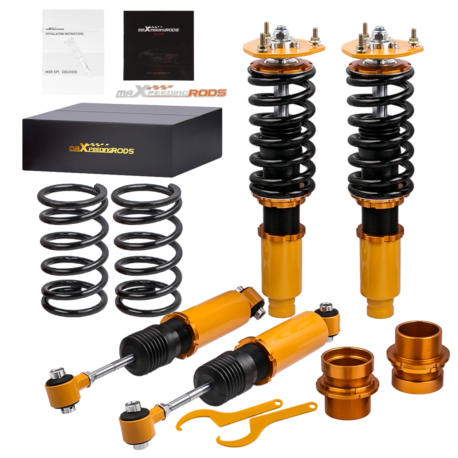 MaXpeedingrods Adjustable Coilovers Suspension Spring Shock for Mazda 6 2003-07 Suspension Shock Absorbers Spring Lowering Kit