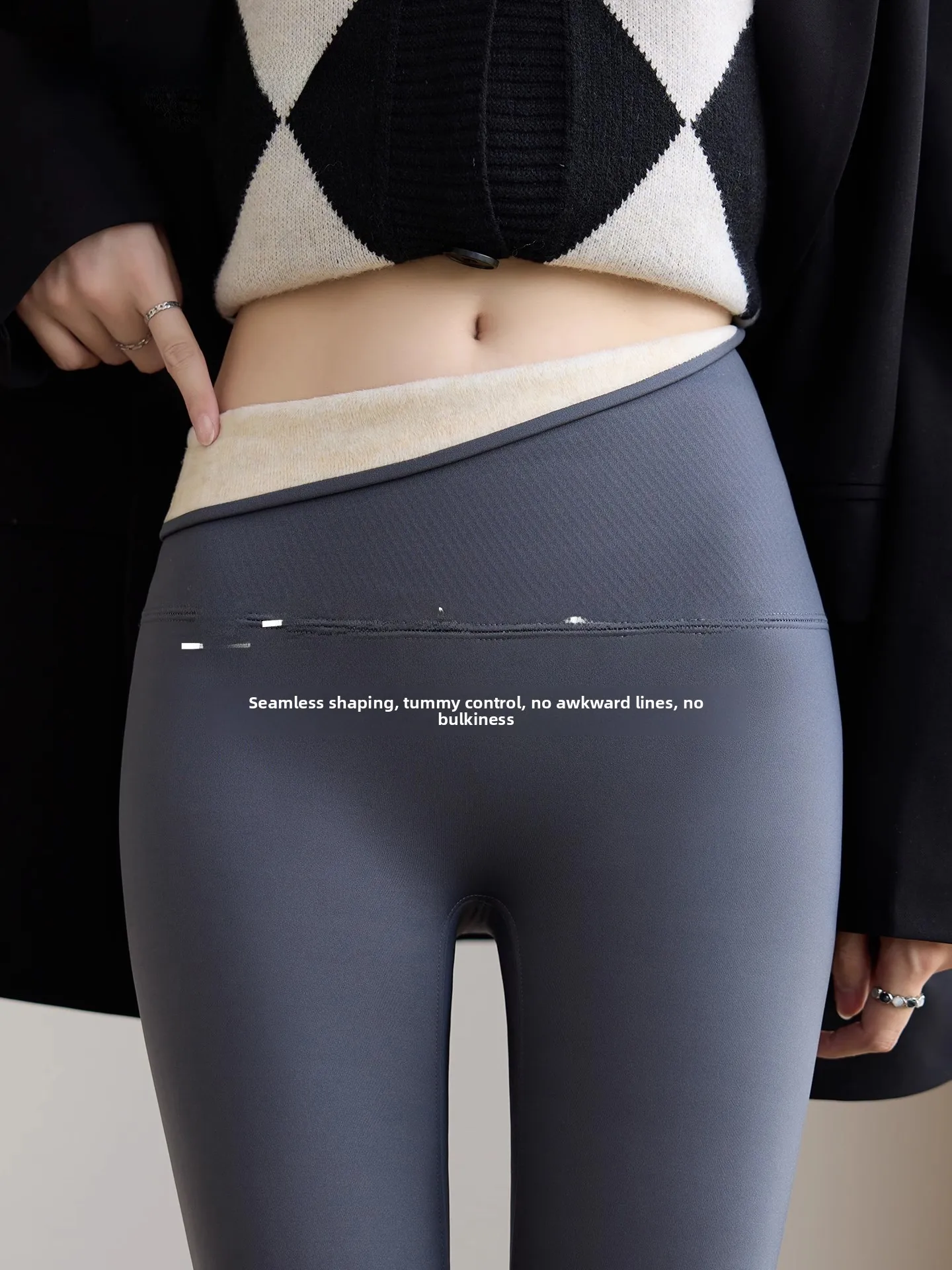 

High-Waist Fleece-Lined Thick Yoga Pants Women's Sharkskin Pants Autumn Winter New Style Warm Base Layer Pants for Casual Wear