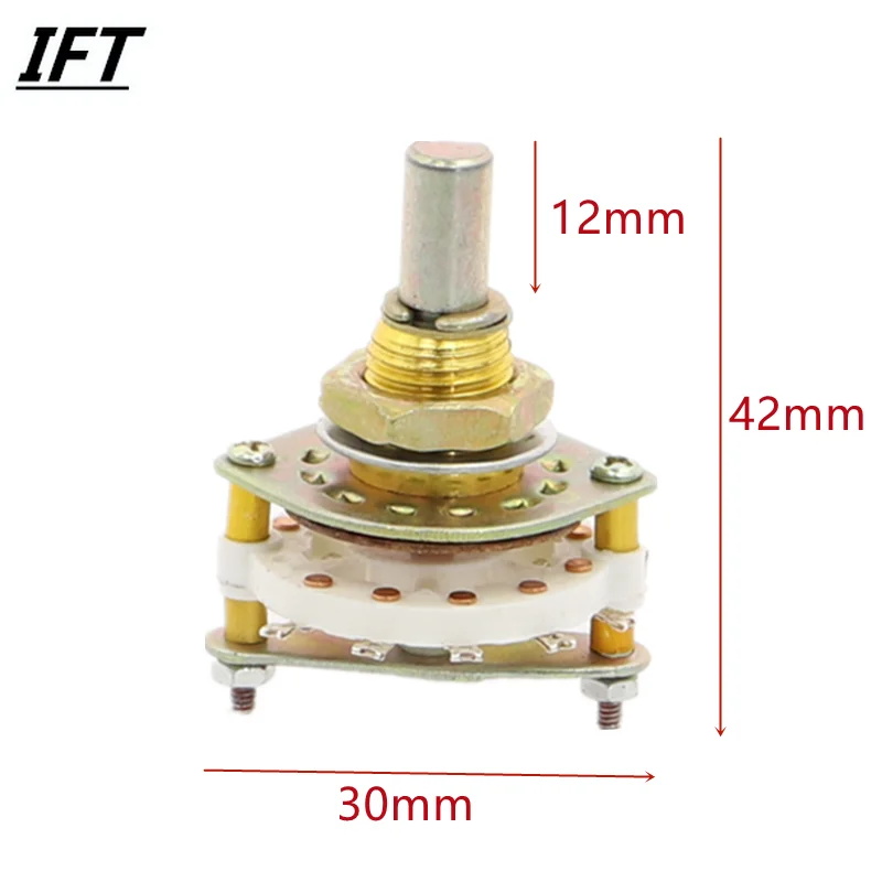 KCX1P10T  1 Pole 10 Position Selectable 1Deck Band Channel Rotary Switch Selector1*10
