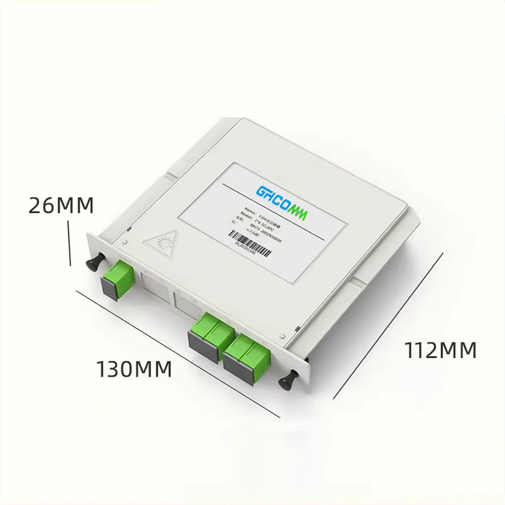 FTTX 1x4 Cassette Type SC/APC PLC Splitter, Fiber Optical Module for FTTH CATV Network with Low Insertion Loss
