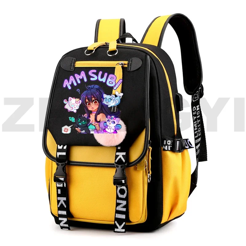 Sac à dos pour ordinateur portable avec fermeture éclair, sac à dos Aphmau Merch SR, cartable Anime, dessin animé fémintuel, Kawaii, éducatif, unisexe comme un chat