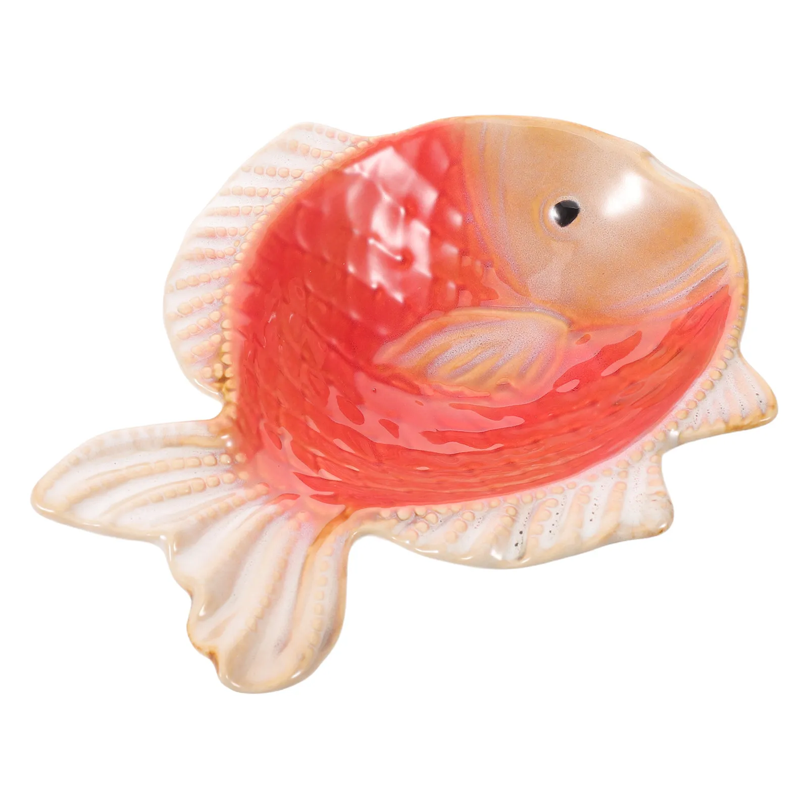 Fish Shape Ceramic Jewelry Dish Ceramic Jewelry Holder Decorative Trinket Tray Bathroom Vanity Organizer Ring Earring Storage