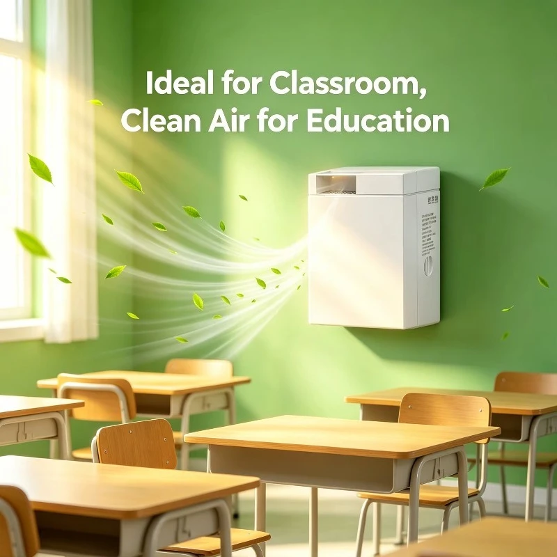 Smart Wall‑Mounted ERV Enthalpy Heat Recovery Ventilation System Temperature Balance Fresh Air Unit For School Ventilation