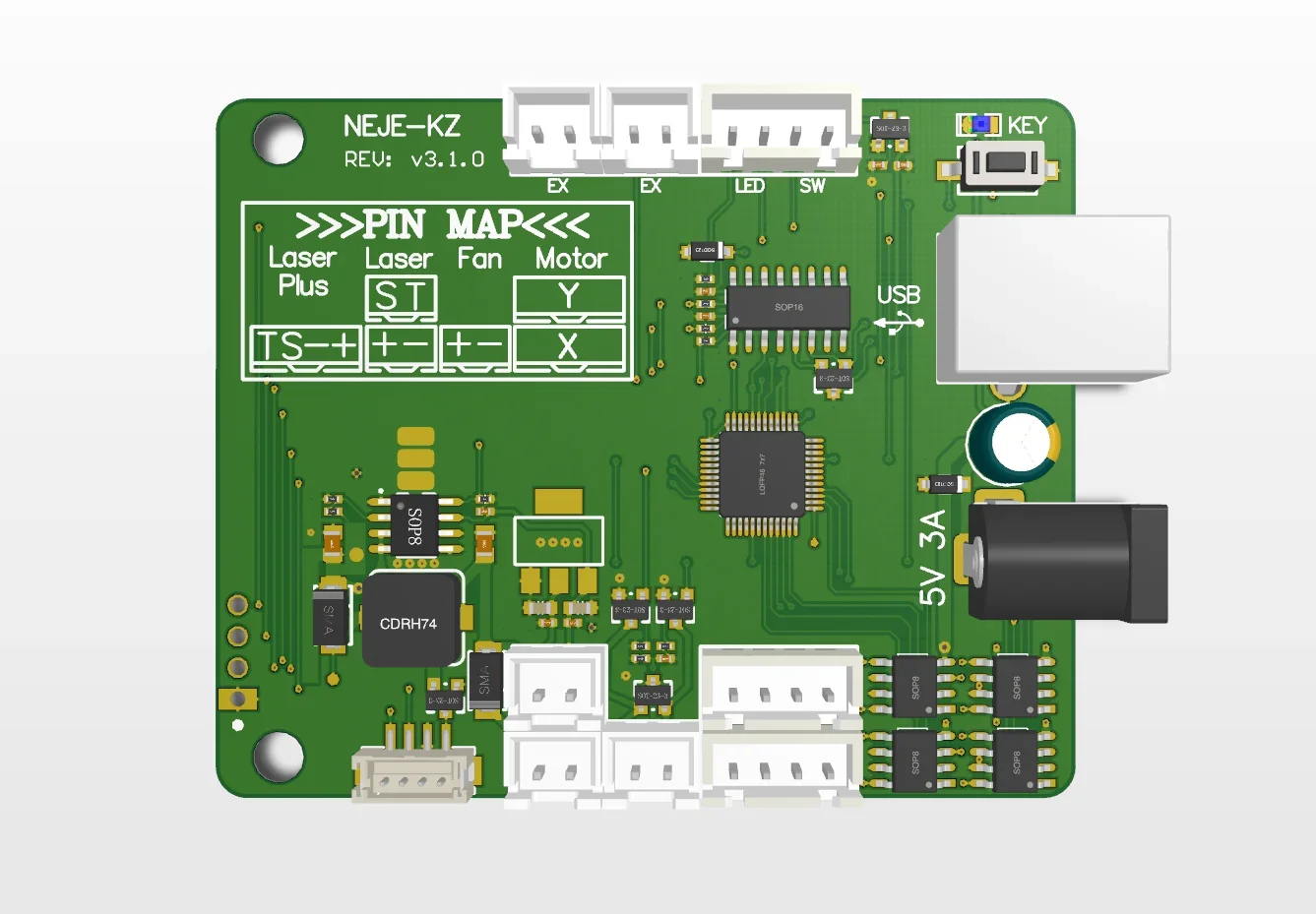 2024 New NEJE DK-8-KZ replace motherboard Suitable for DK-8-KZ 1000mw 1500mw 2000mw 3000mw  machine