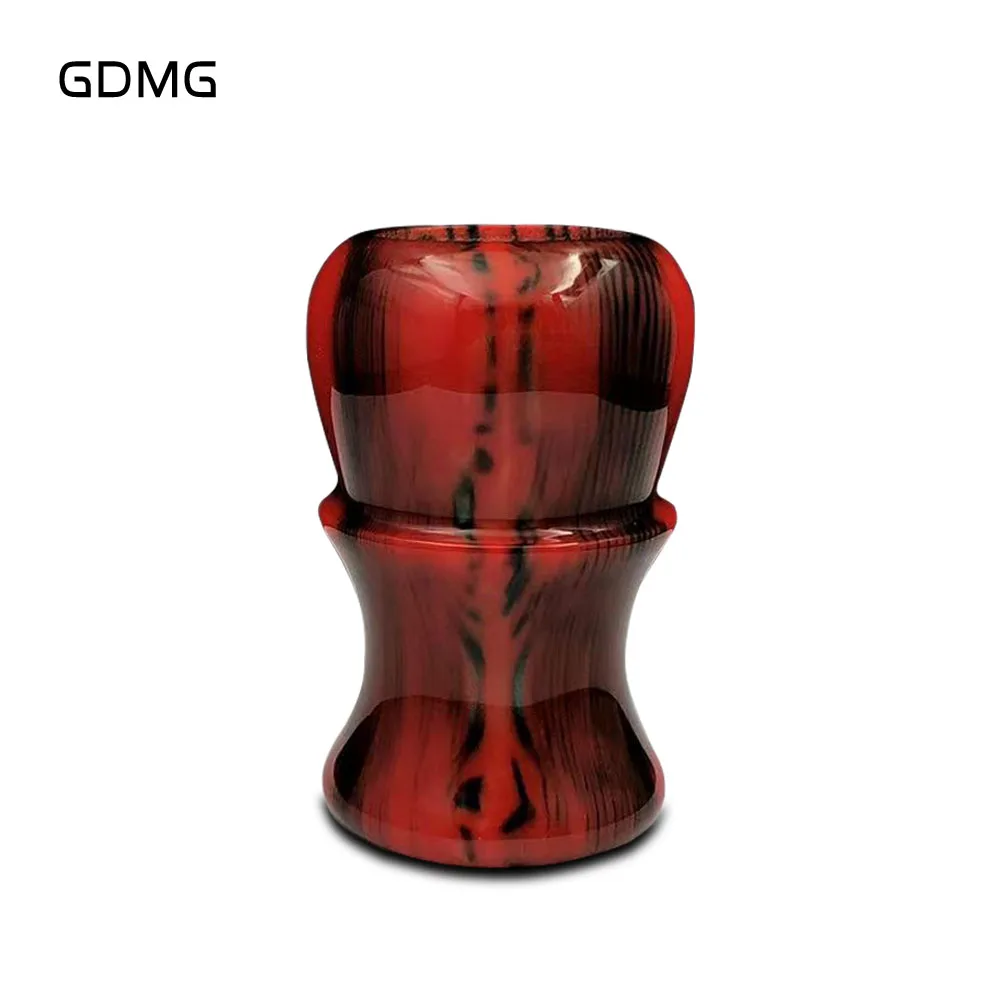 GDMG Brush- Shaving Brush Handle Red Black Tiger Pattern Resin Handmade Handle Men's Beard Cleaning Tools