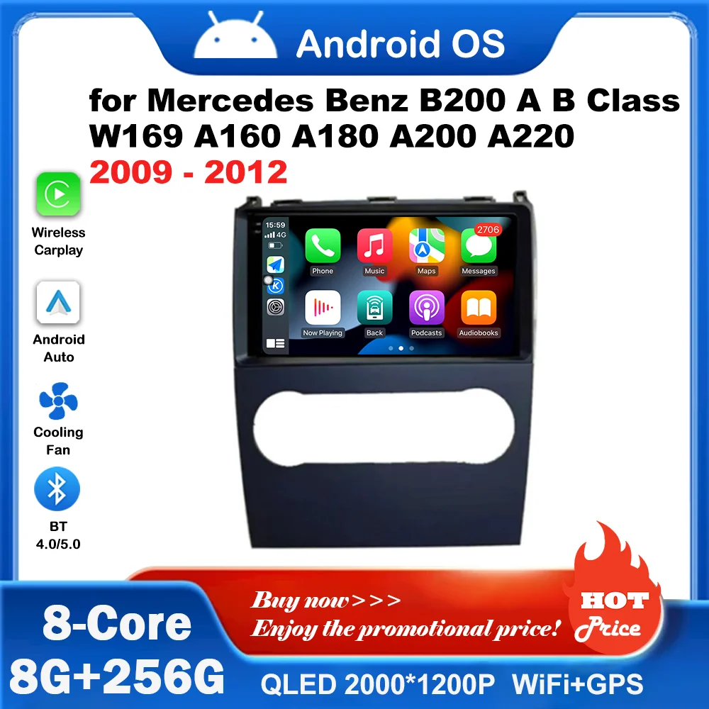 

4G GPS Android OS WiFi Car Video Multimedia Player for Mercedes Benz B200 A B Class W169 A160 A180 A200 A220 2009 2010 2011 2012