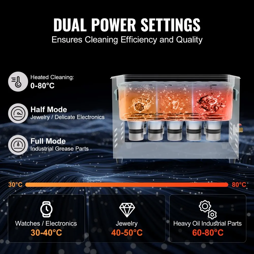 VEVOR  Ultrasonic Cleaner  Digital Ultrasonic Cleaning Machine with Upgraded Degassing   Model  Industrial Ultrasound Cleaner