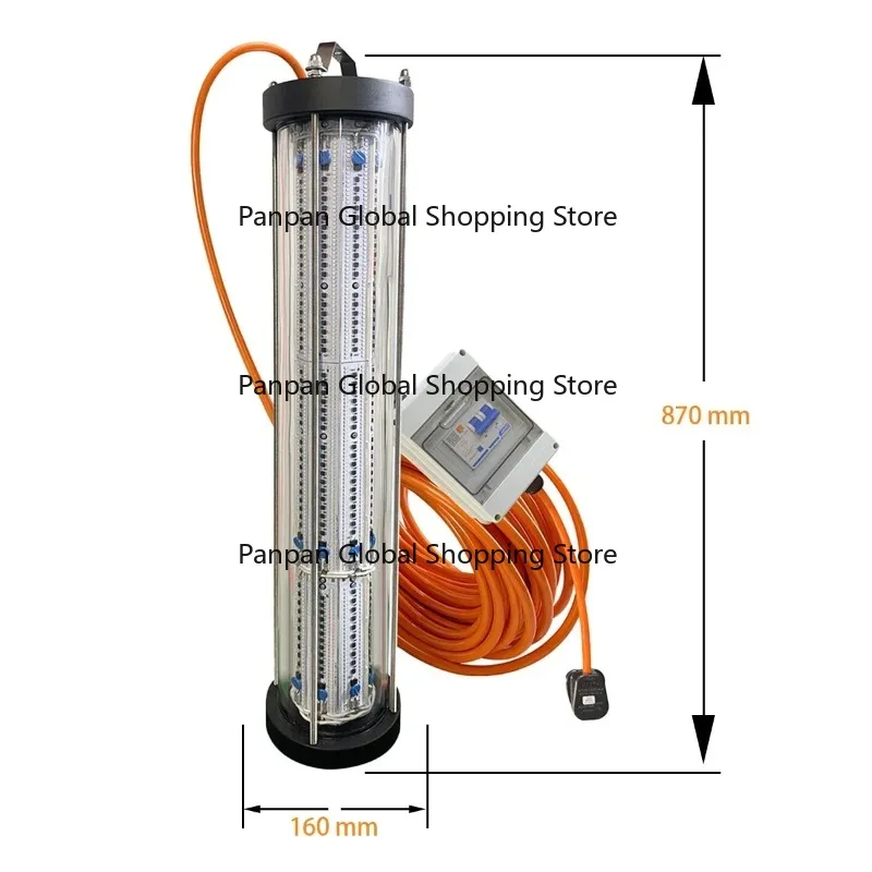 

Time 4000W Green Underwater Fishing Net Light Boat Ocean Fishing Accessories LE-D Strobe Attracting Fishing Light