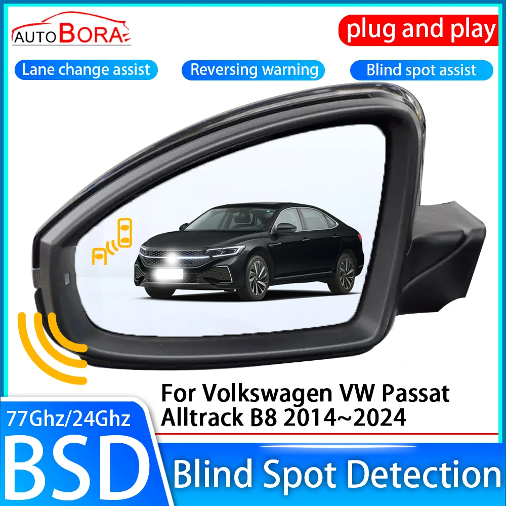 ZhuCamX Car Blind Spot Detection System BSD Sensor Drive Rear Mirror Monitoring for Volkswagen VW Passat Alltrack B8 2014~2023