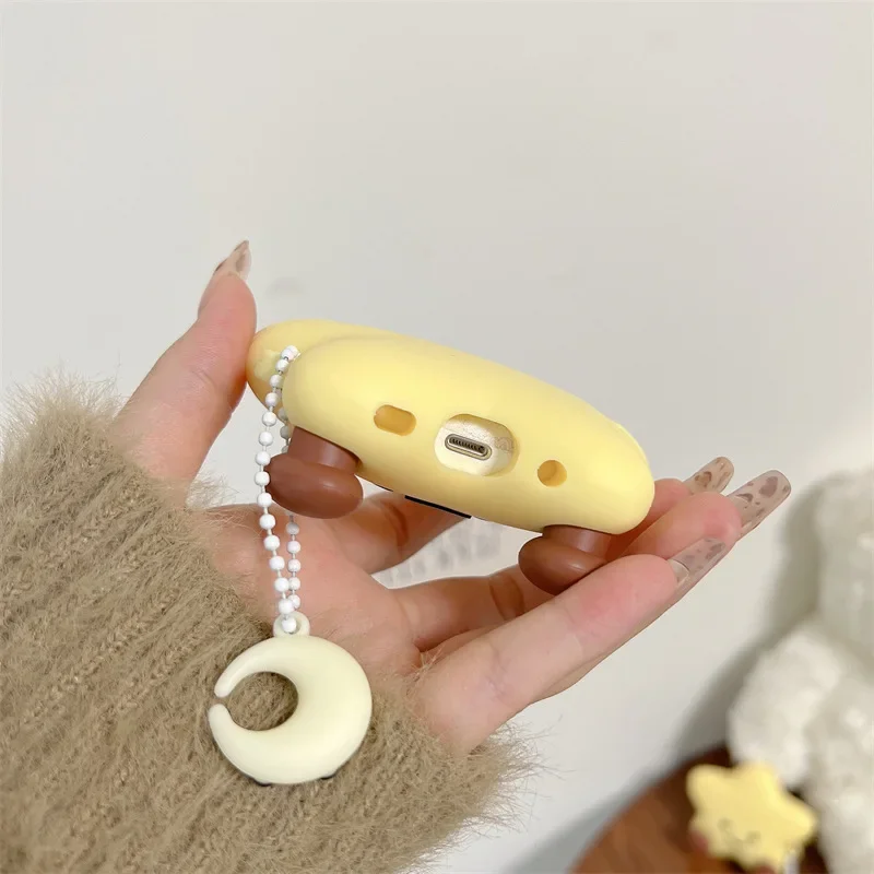 Cute Silicone Star Case para AirPods, Bluetooth Earbuds, caixa de carregamento, capa protetora para AirPods 4, 1, 2, 3 Pro, Pro2