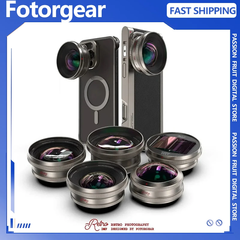 

Fotorgear T-mount внешний объектив для мобильного телефона портретный макро широкоугольный объектив «рыбий глаз» 1,55x анаморфный объектив для телефона чехол подарок